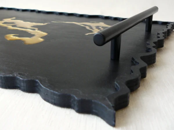 Serving Tray in Black and Gold