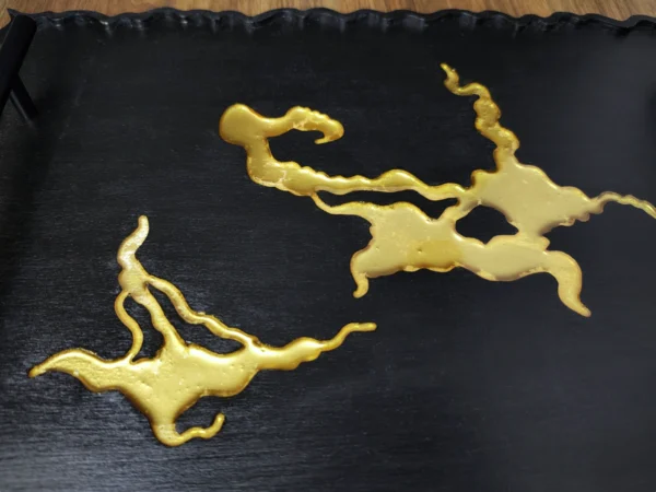 Serving Tray in Black and Gold
