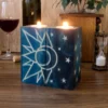 Gothic Candle Holders with Hidden Storage