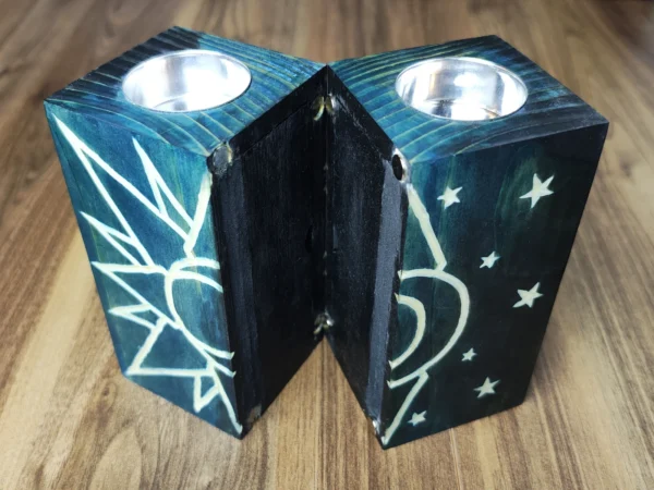 Gothic Candle Holders with Hidden Storage