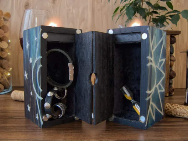 Gothic Candle Holders with Hidden Storage