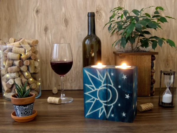 Gothic Candle Holders with Hidden Storage