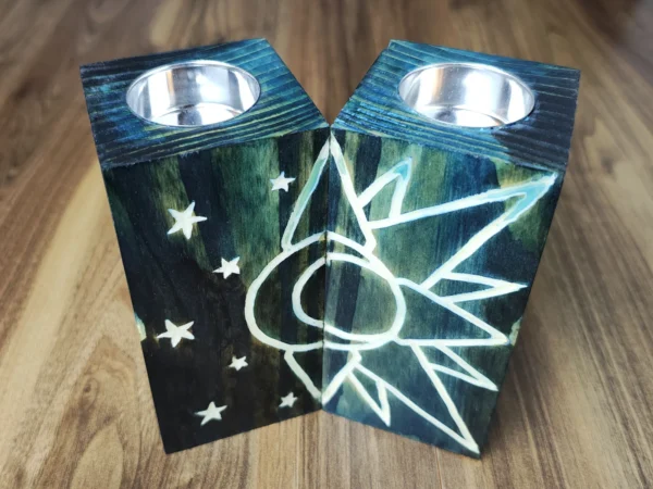 Gothic Candle Holders with Hidden Storage