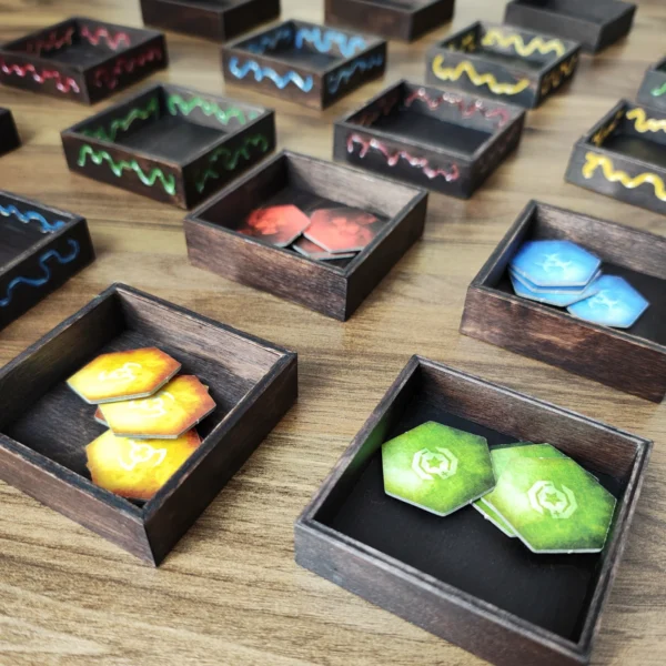 Square Wooden Token Holders -  Basic