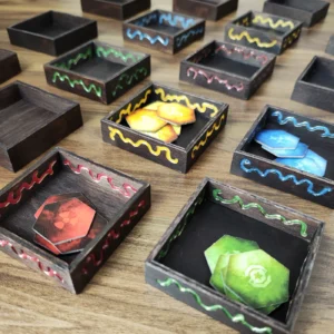 Square Wooden Token Holders -  Decorated