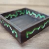 modular-square-token-holders-decorated-dark-brown-green Square Wooden Token Holders - Decorated