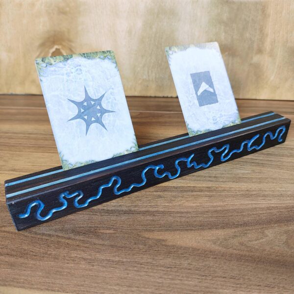 playing-card-stands-epoxy-decor_9 Playing Card Stands with Epoxy Inlays, Dark Wood