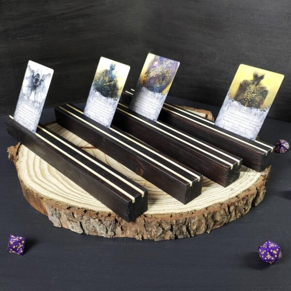 Playing Card Stands, Dark Wood