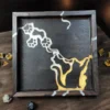 rolling-dice-tray-cat-silhouette-brown-gold-silver-1 Wooden Rolling Dice Tray with Cat Silhouette