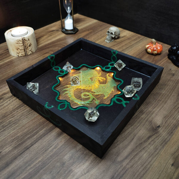 Glowing Dragon LED Dice Tray