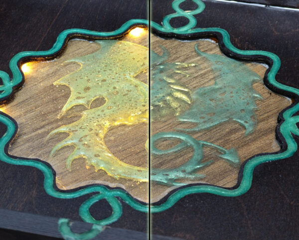 Glowing Dragon LED Dice Tray