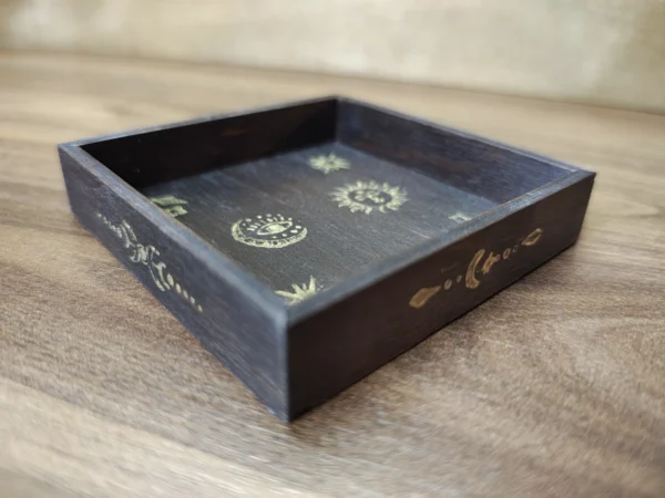 Mini Wooden Rolling Dice Trays