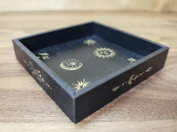 Mini Wooden Rolling Dice Trays