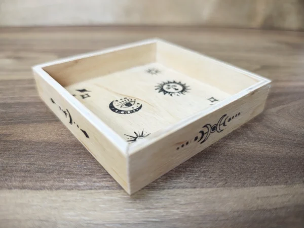 Mini Wooden Rolling Dice Trays
