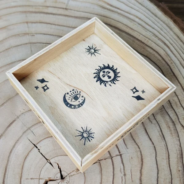 Mini Wooden Rolling Dice Trays