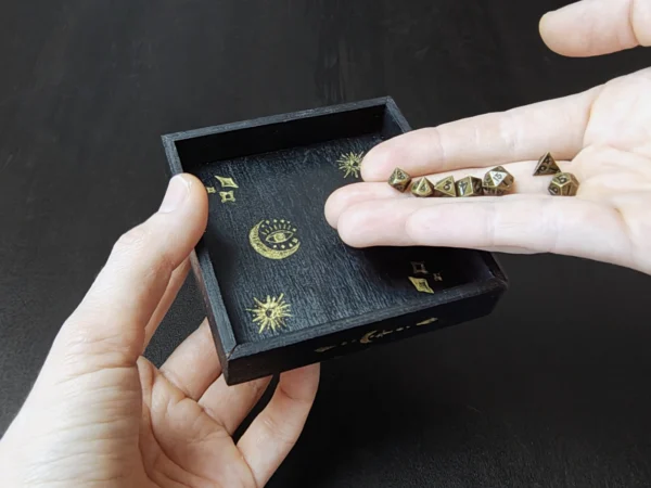 Mini Wooden Rolling Dice Trays