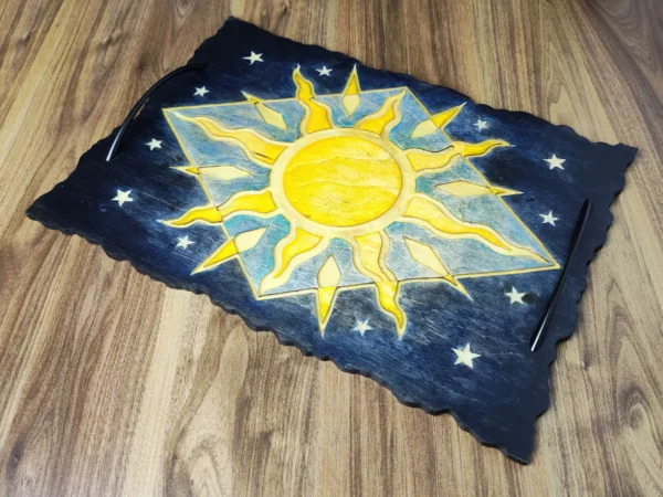 Celestial Serving Tray with Sun and Stars