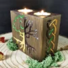 Tree of Life Candle Holders with Hidden Storage