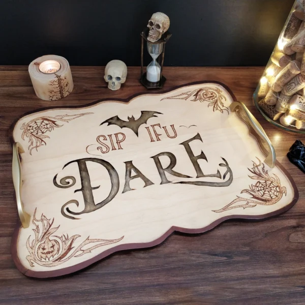 Halloween Serving Tray "Sip if U Dare"