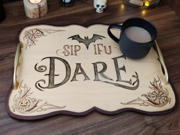 Halloween Serving Tray "Sip if U Dare"
