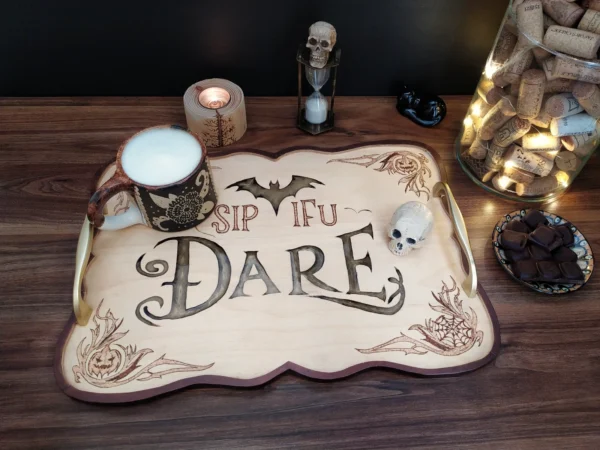 Halloween Serving Tray "Sip if U Dare"