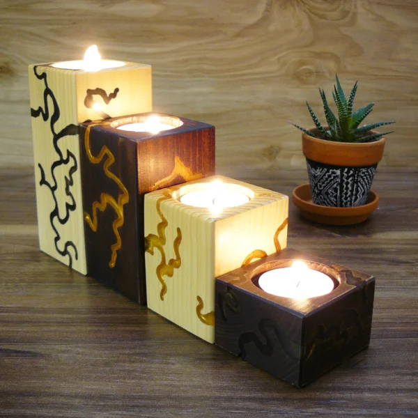 Set of Cozy Tealight Holders