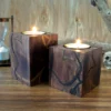 Wooden Fantasy Tealight Candle Holders