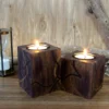 Wooden Fantasy Tealight Candle Holders