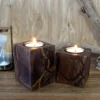 Wooden Fantasy Tealight Candle Holders