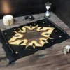 Serving Tray with Sun and Stars in Brown & Gold