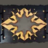 Serving Tray with Sun and Stars in Brown & Gold