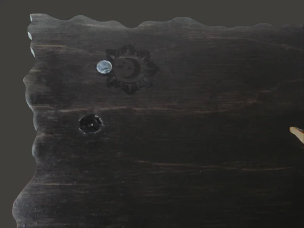 Serving Tray with Sun and Stars in Brown & Gold