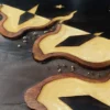 Serving Tray with Sun and Stars in Brown & Gold