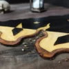 Serving Tray with Sun and Stars in Brown & Gold