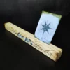 Card_Stand_Pine_Blue_Decor Playing Card Stands with Epoxy Inlays and Pyrography, Light Wood